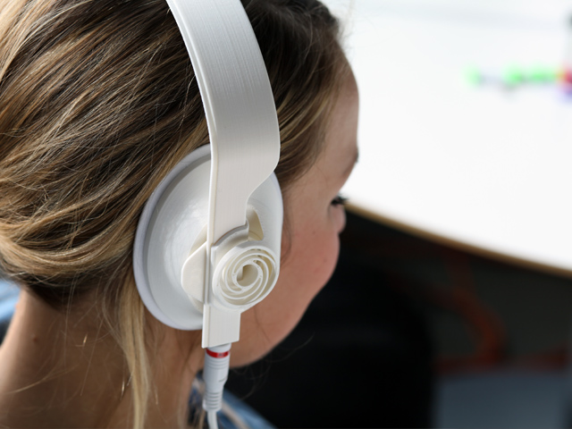 3D printed headphones by Teague Labs.