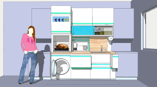 Micro-kitchen design was one of FirstBuild's first design contests. Courtesy of FirstBuild. 