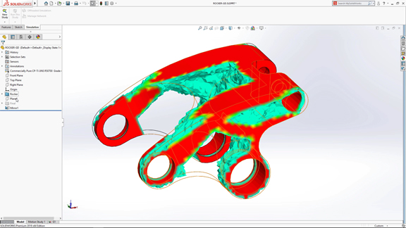 Optimization features will become part of SOLIDWORKS and SOLIDWORKS Xdesign software (image courtesy of Solidworks).