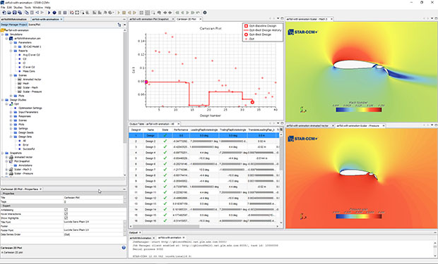 Version 12.04 of STAR-CCM+ software for multiphysics computational fluid dynamics (CFD) simulation and analysis debuts Design Manager. This integrated feature for automated product design exploration and optimization enables you to investigate differences and compare variants of one exploration project or even different projects in the same interface simultaneously. Image courtesy of Siemens PLM Software.