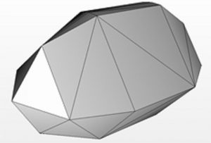STAR-CCM+ v12.04 introduces polyhedral DEM (discrete element method) particles, which lets you build or import a realistic representation as a geometric part. A polyhedral particle (left image) is said to be less computationally expensive than a comparable composite particle (right image). Polyhedral DEM particles are said to provide a more efficient solution and reduced simulation time. Image courtesy of Siemens PLM Software.
