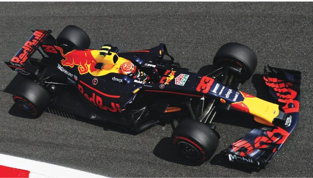 Red Bull Racing (shown here) and other Formula One teams must balance the use of CFD and wind tunnels to remain within the allotted balance. Photo by Mark Thompson/Getty Images; image courtesy of Red Bull Racing.