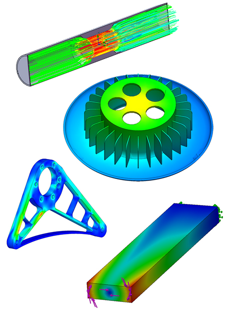 CORTIME can run purely geometrical optimizations and is compatible with SOLIDWORKS Simulation, including static, flow, frequency, motion, thermal and non-linear analyses. Optimizations can run unattended. Image courtesy of Apiosoft ApS.
