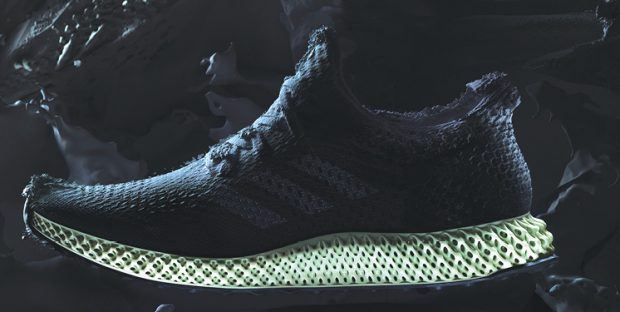 3D printing system developer Carbon’s Digital Light Synthesis technology plays an integral role in the textured midsole of the Adidas Futurecraft 4D shoes. Image courtesy of Carbon.