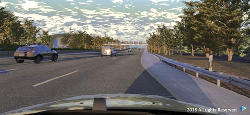 Cognata combines 3D geographic data with autonomous driving software to create virtual test drive environments. Image courtesy of Cognata.