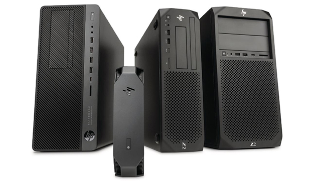 The recently introduced HP Z2 G4 lineup and the HP EliteDesk 800 Workstation Edition G4. These configurable fourth-generation systems come with built-in, end-to-end HP security services. Image courtesy of HP.