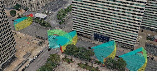 Cesium supplies software for gathering and selectively streaming 3D data in real time for autonomous vehicle visualization. Image courtesy of Cesium.